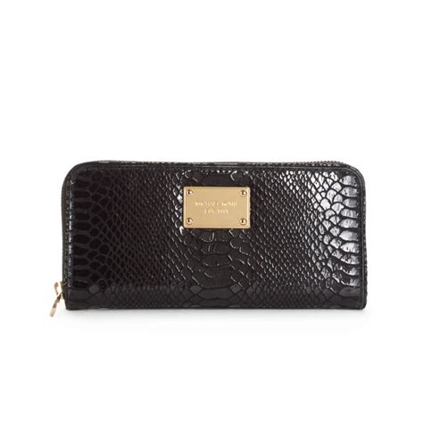 michael kors black shiny wallet